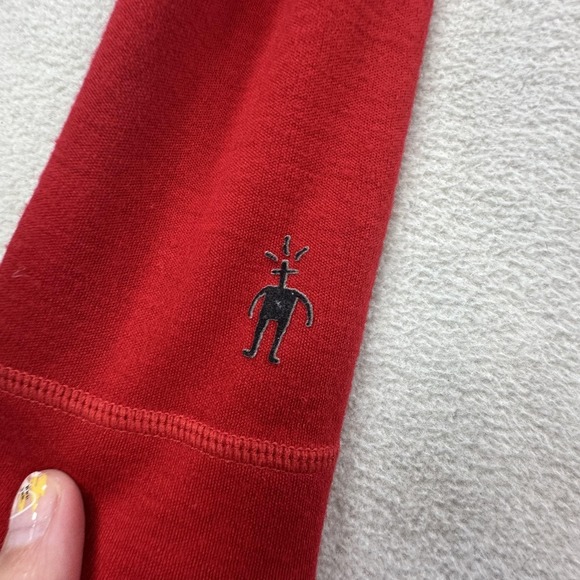 Smartwool Base Layer Shirt Mens Medium Red Merino Wool Long Sleeve Outdoors - Picture 6 of 13